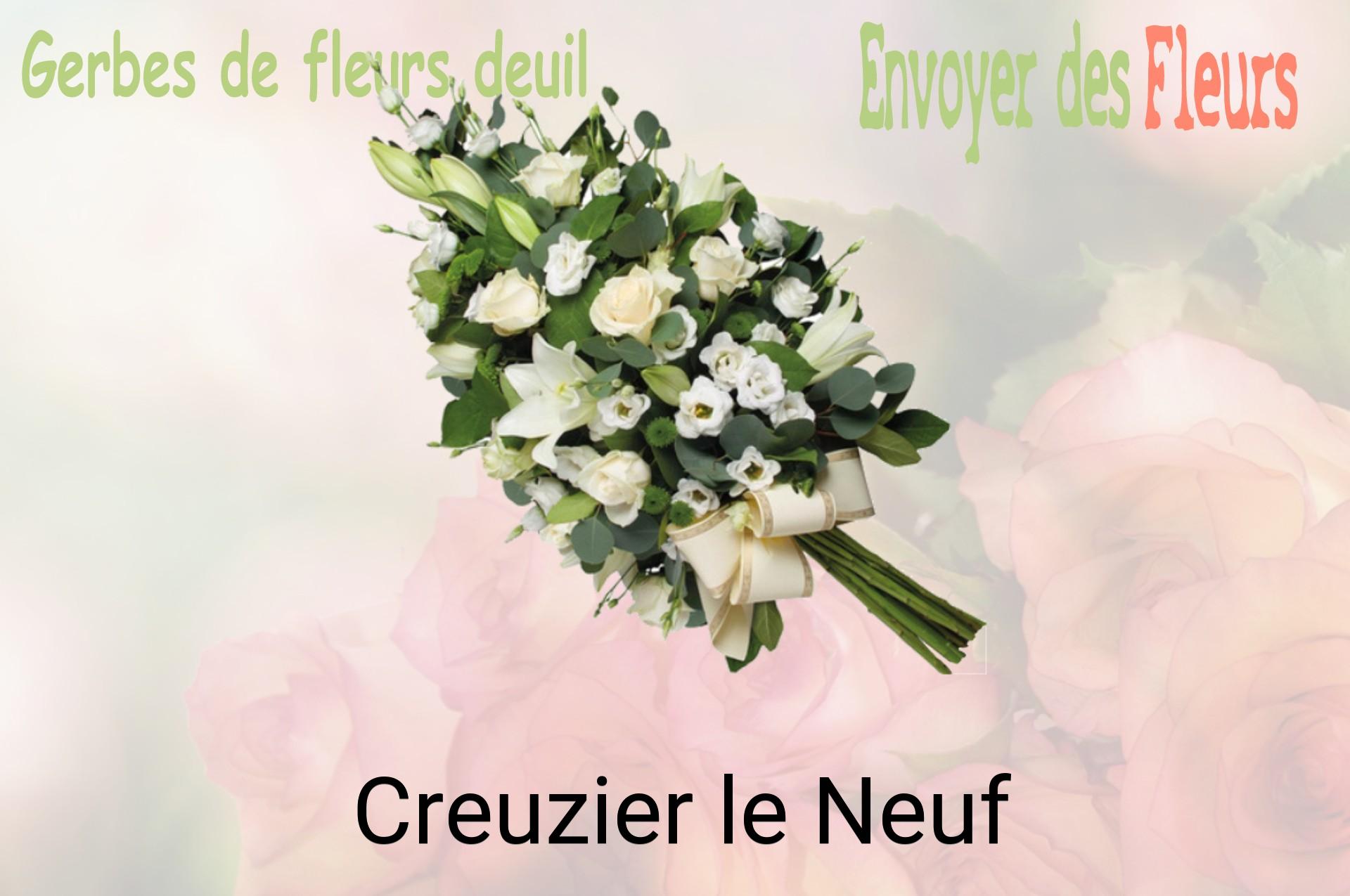 Gerbe de fleurs de deuil livrée à Creuzier-le-Neuf